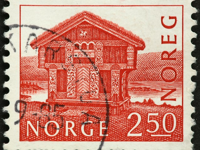 Norsk frimerke med stempel